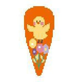 Chick Carrot Canvas - KC Needlepoint