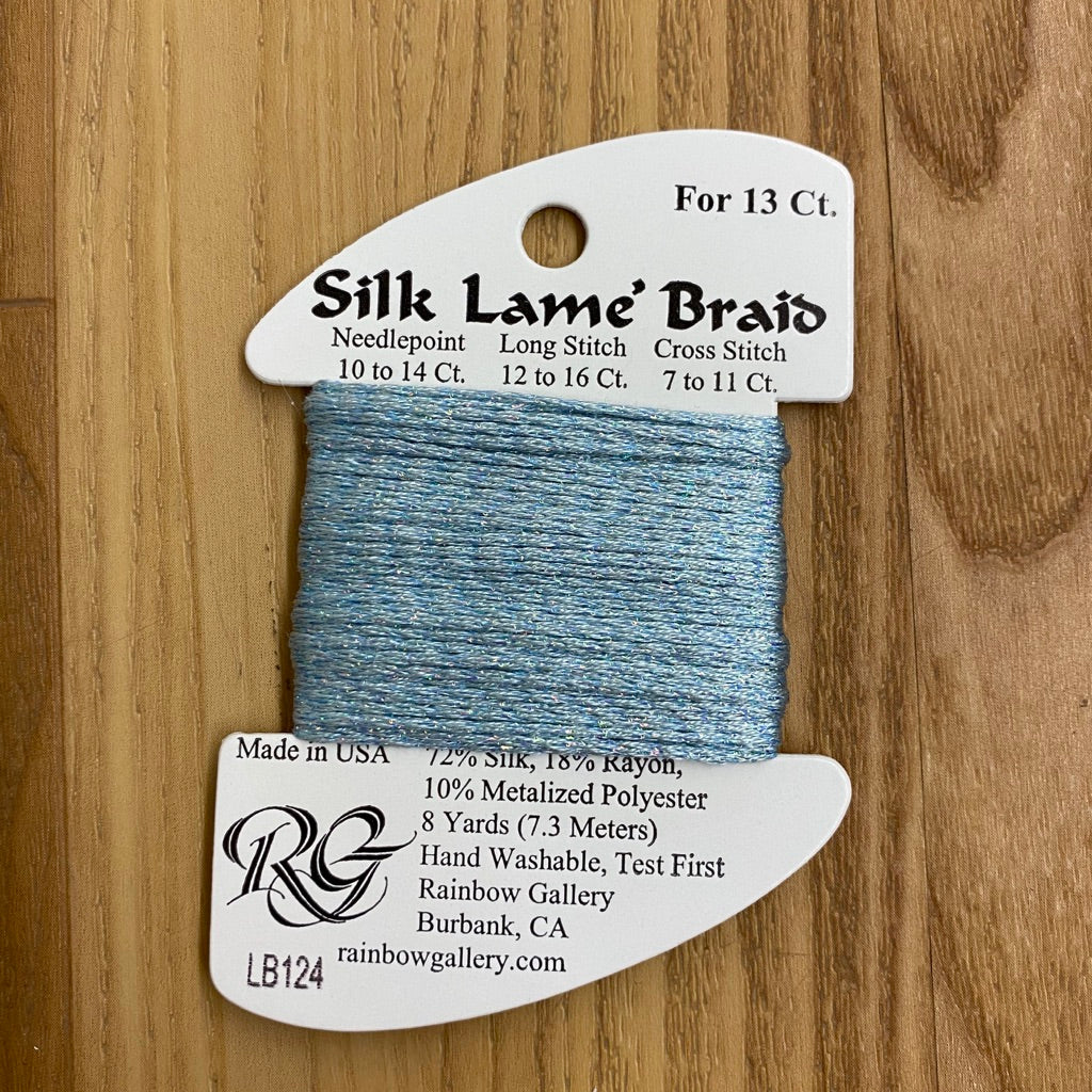 Silk Lamé Braid LB124 Blue Glow - KC Needlepoint