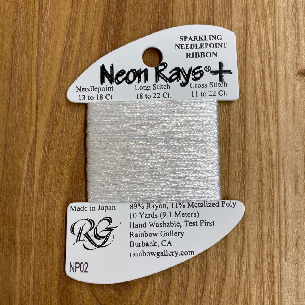 Neon Rays+ NP02 White - KC Needlepoint
