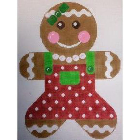 Gingerbread Girl Canvas - KC Needlepoint