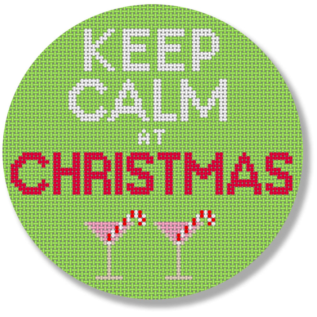 Keep Calm at Christmas Canvas - KC Needlepoint