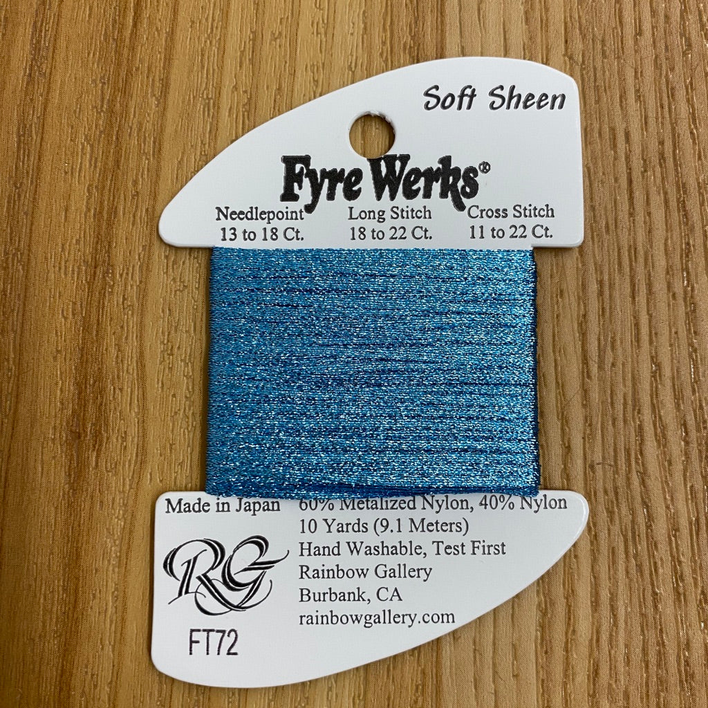 Fyre Werks Soft Sheen FT72 Azure - needlepoint