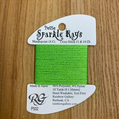 Petite Sparkle Rays PS02 Lime - needlepoint