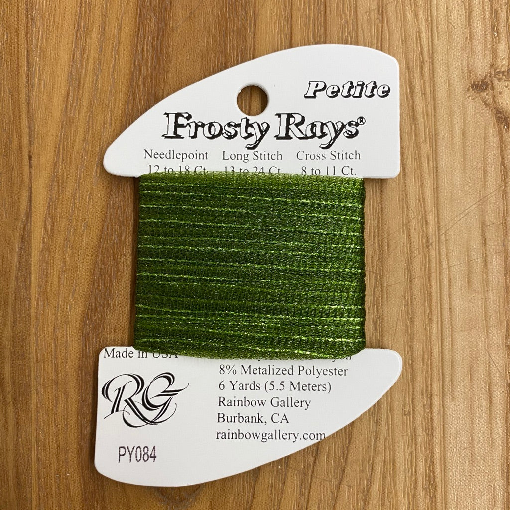 Petite Frosty Rays PY084 Med Olive Green - KC Needlepoint