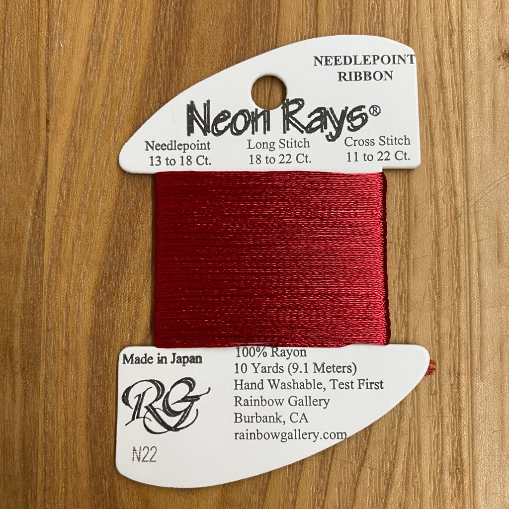 Neon Rays N22 Crimson - KC Needlepoint