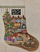 Let It Snow Stocking Needlepoint Canvas - KC Needlepoint