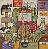 Stitching Girl Cat Lady Needlepoint Canvas - KC Needlepoint