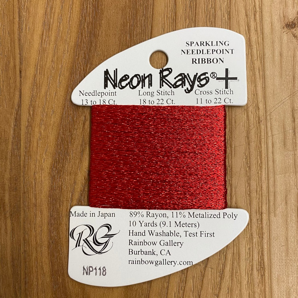 Neon Rays+ NP118 Christmas Red - KC Needlepoint