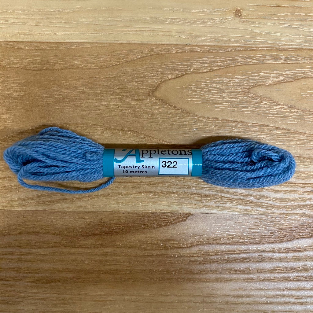 Appleton Tapestry Wool 322 Dull Marine Blue - needlepoint