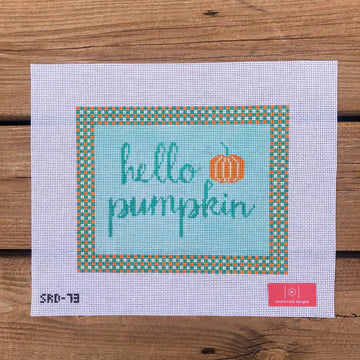 hello pumpkin Canvas - KC Needlepoint