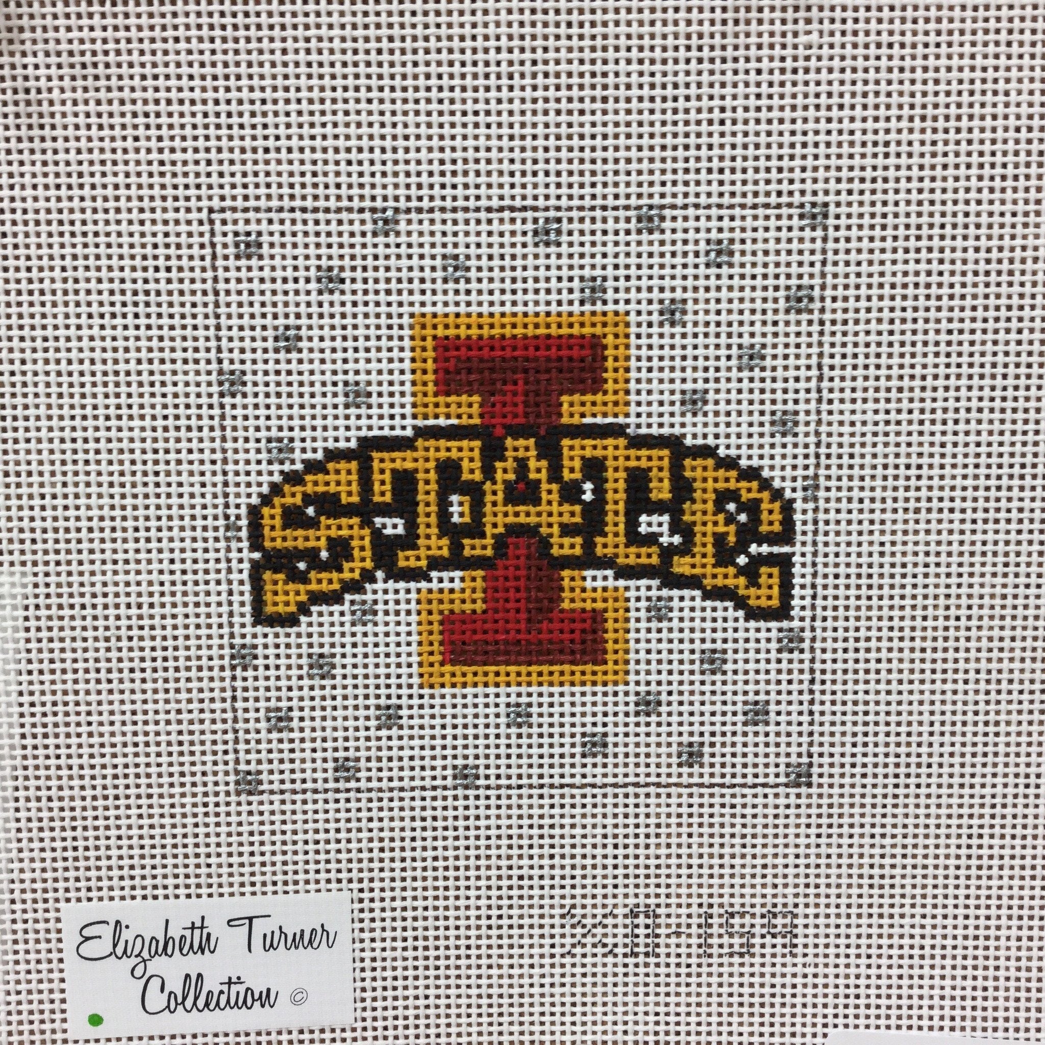 Iowa State University 4" Square Canvas - KC Needlepoint