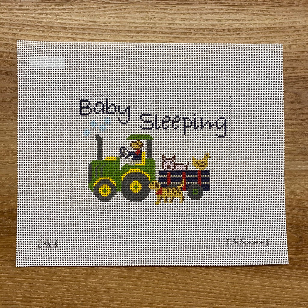 Farmer Joe Baby Sleeping Canvas - needlepoint