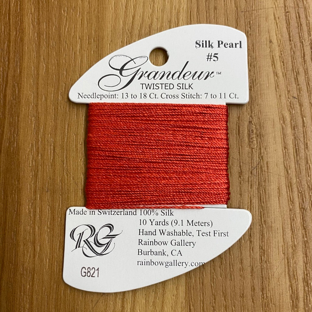 Grandeur Silk G821 Medium Red - KC Needlepoint