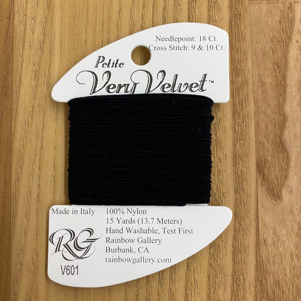 Petite Very Velvet V601 Black - KC Needlepoint