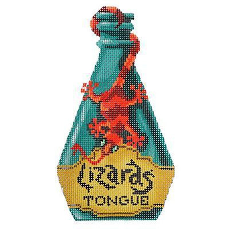 Lizards Tongue Halloween Bottle Canvas - KC Needlepoint