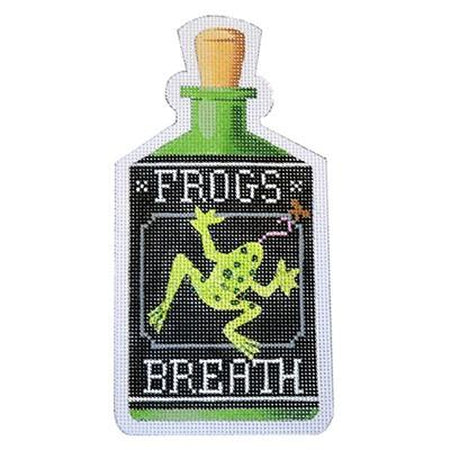 Frogs Breath Halloween Bottle Canvas - KC Needlepoint