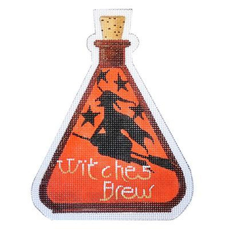 Witches Brew Halloween Bottle Canvas - KC Needlepoint