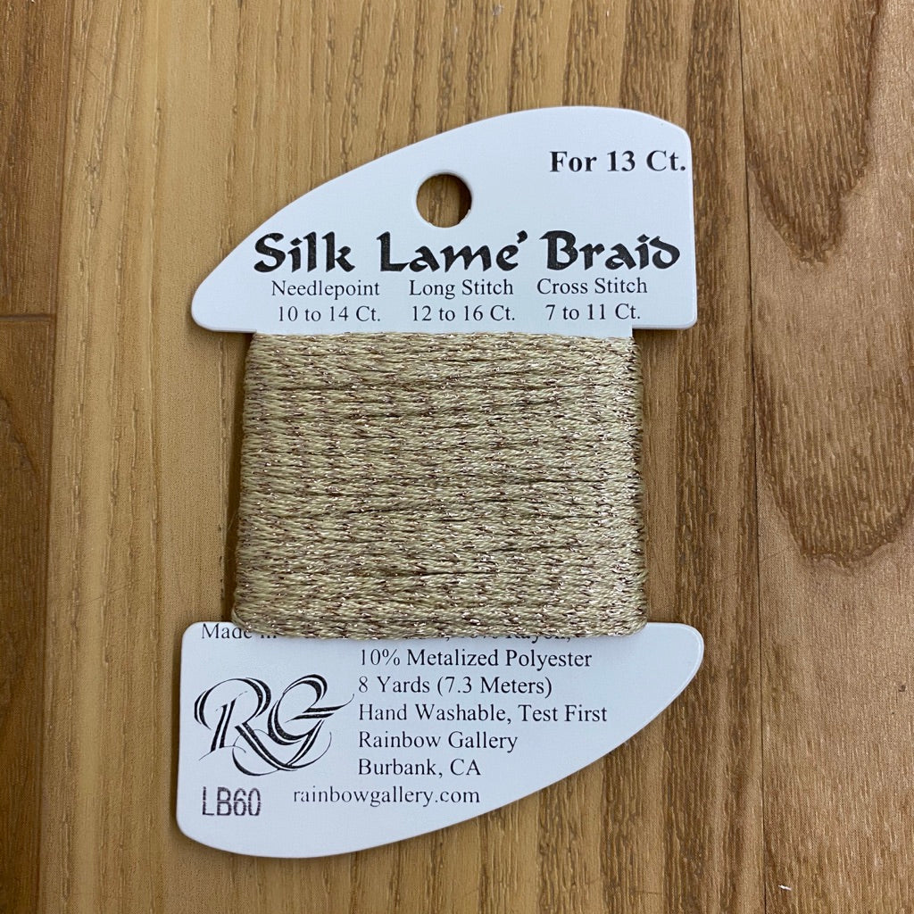 Silk Lamé Braid LB60 Camel - KC Needlepoint