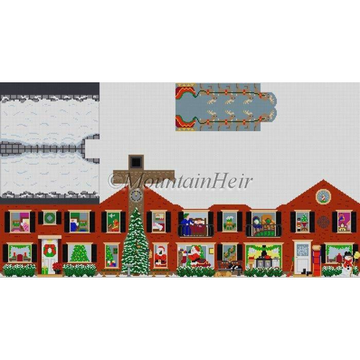 3D Christmas House Canvas - KC Needlepoint