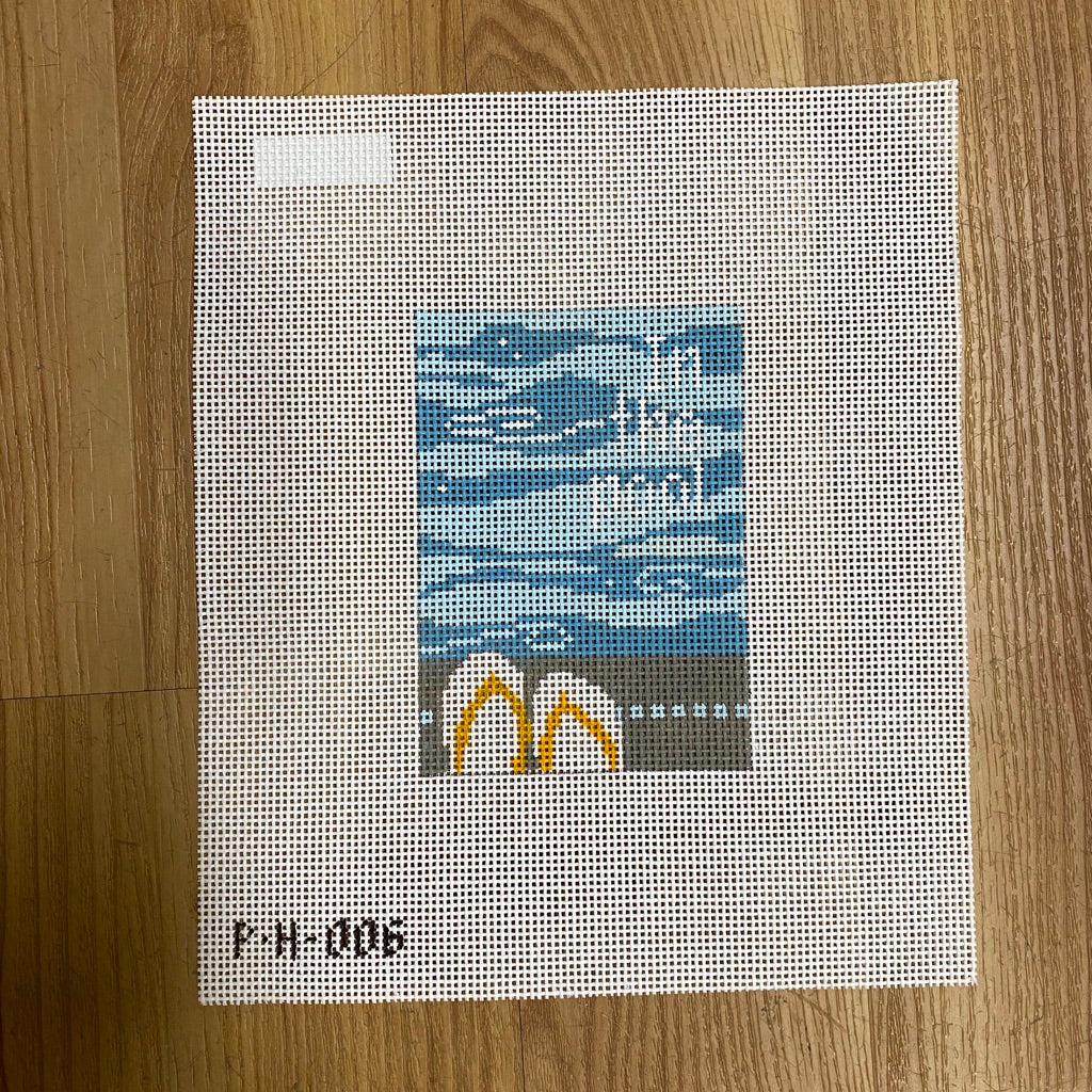 In The Pool Canvas - needlepoint