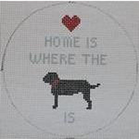 Home is Where the Dog Is Canvas - KC Needlepoint