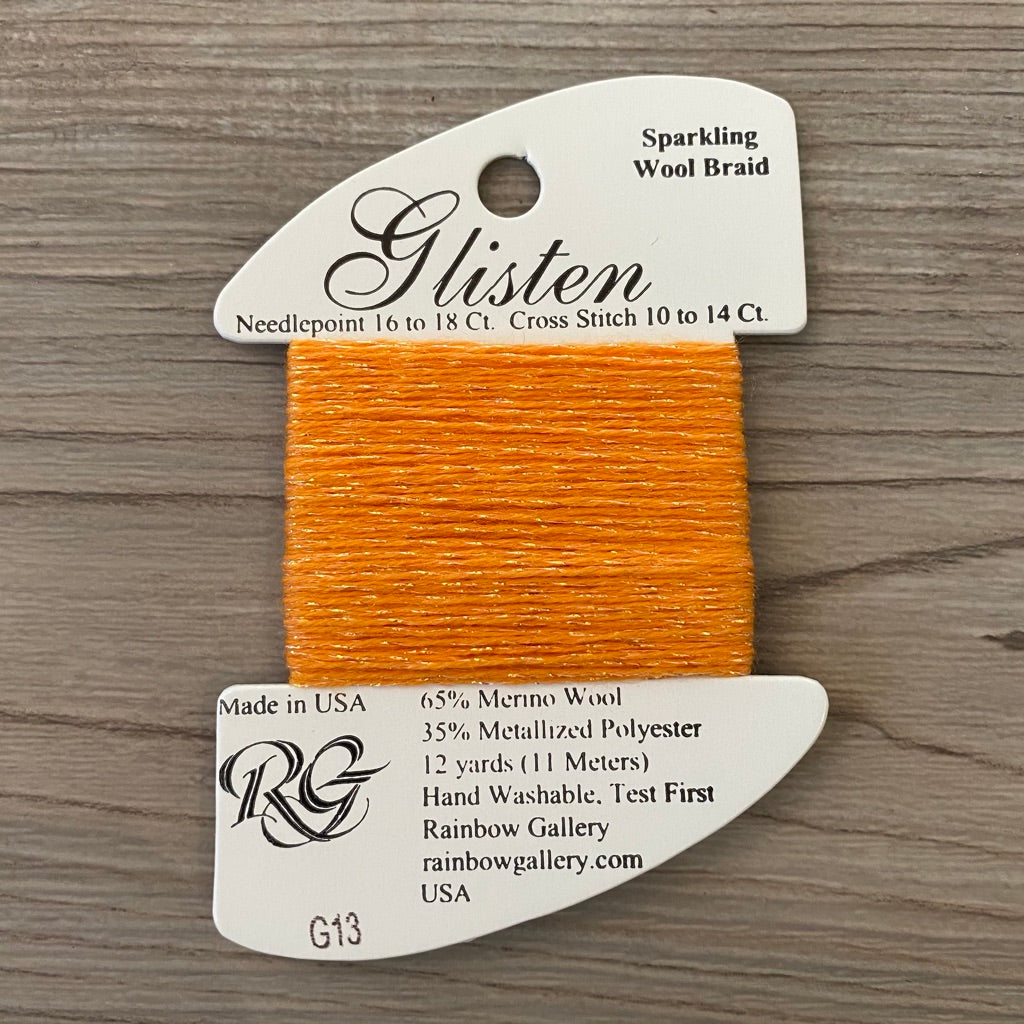Glisten G13 Orange Popsicle - KC Needlepoint