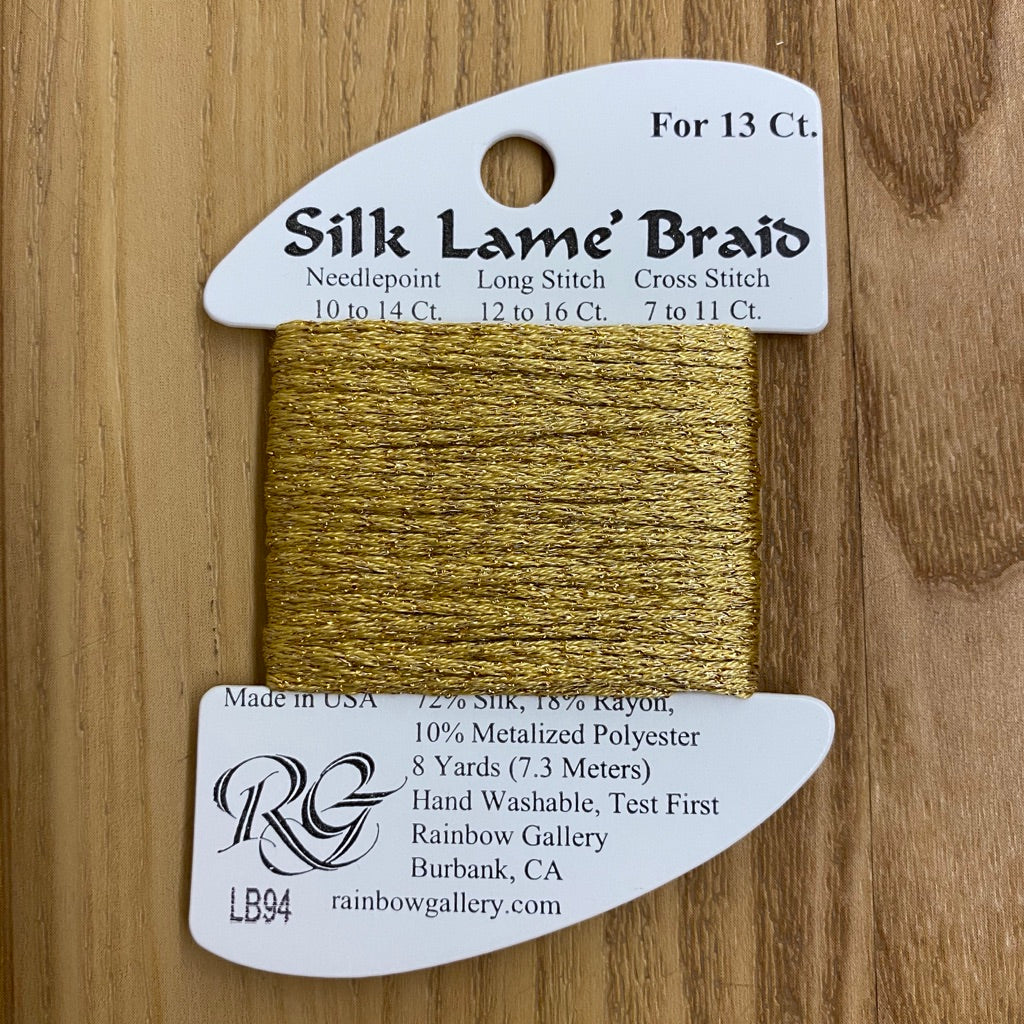 Silk Lamé Braid LB94 True Gold - KC Needlepoint