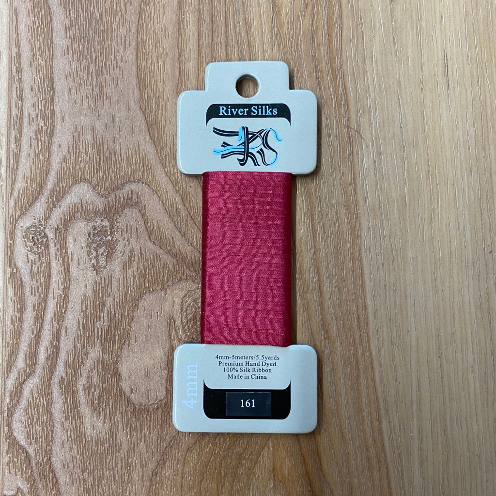 Silk Ribbon 4mm 161 Persian Red - KC Needlepoint