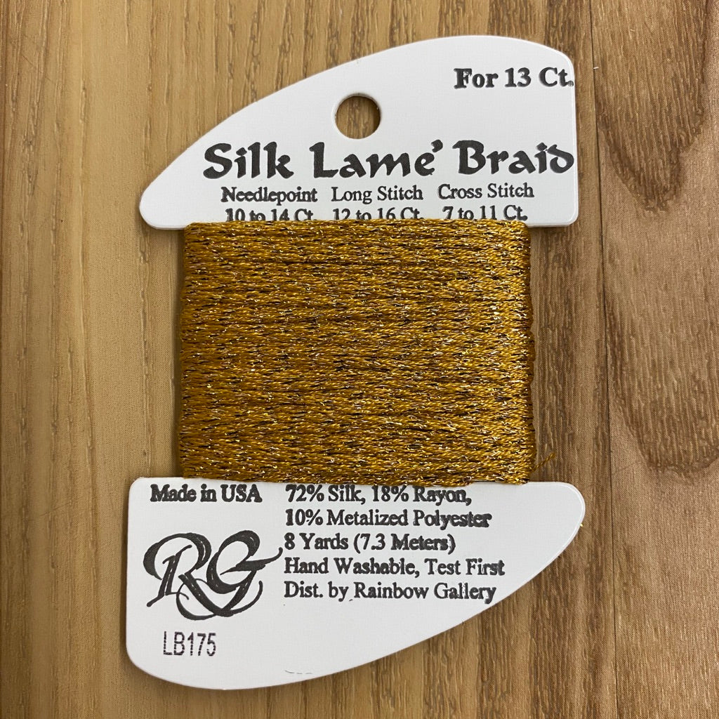 Silk Lamé Braid LB175 Honey Gold - KC Needlepoint