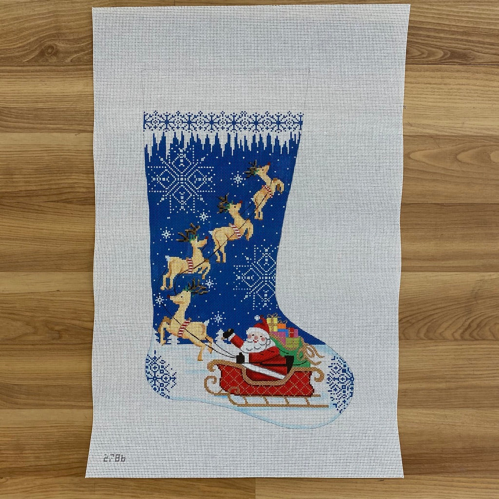 Merry Christmas to All Stocking Canvas - KC Needlepoint