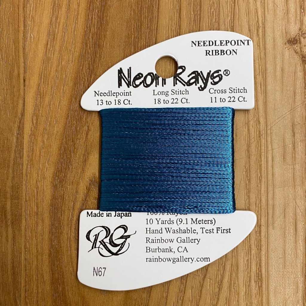 Neon Rays N67 Dark Teal - KC Needlepoint
