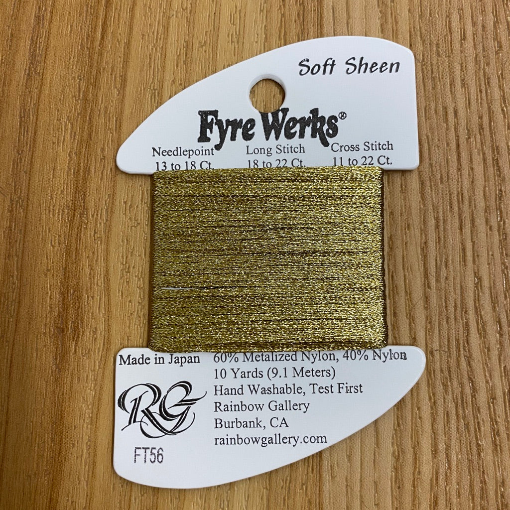 Fyre Werks Soft Sheen FT56 Vintage Gold - KC Needlepoint