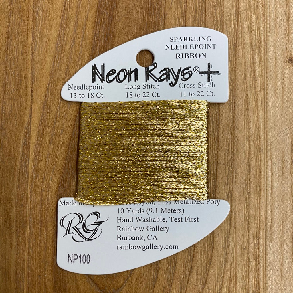 Neon Rays+ NP100 Brassy Gold - KC Needlepoint