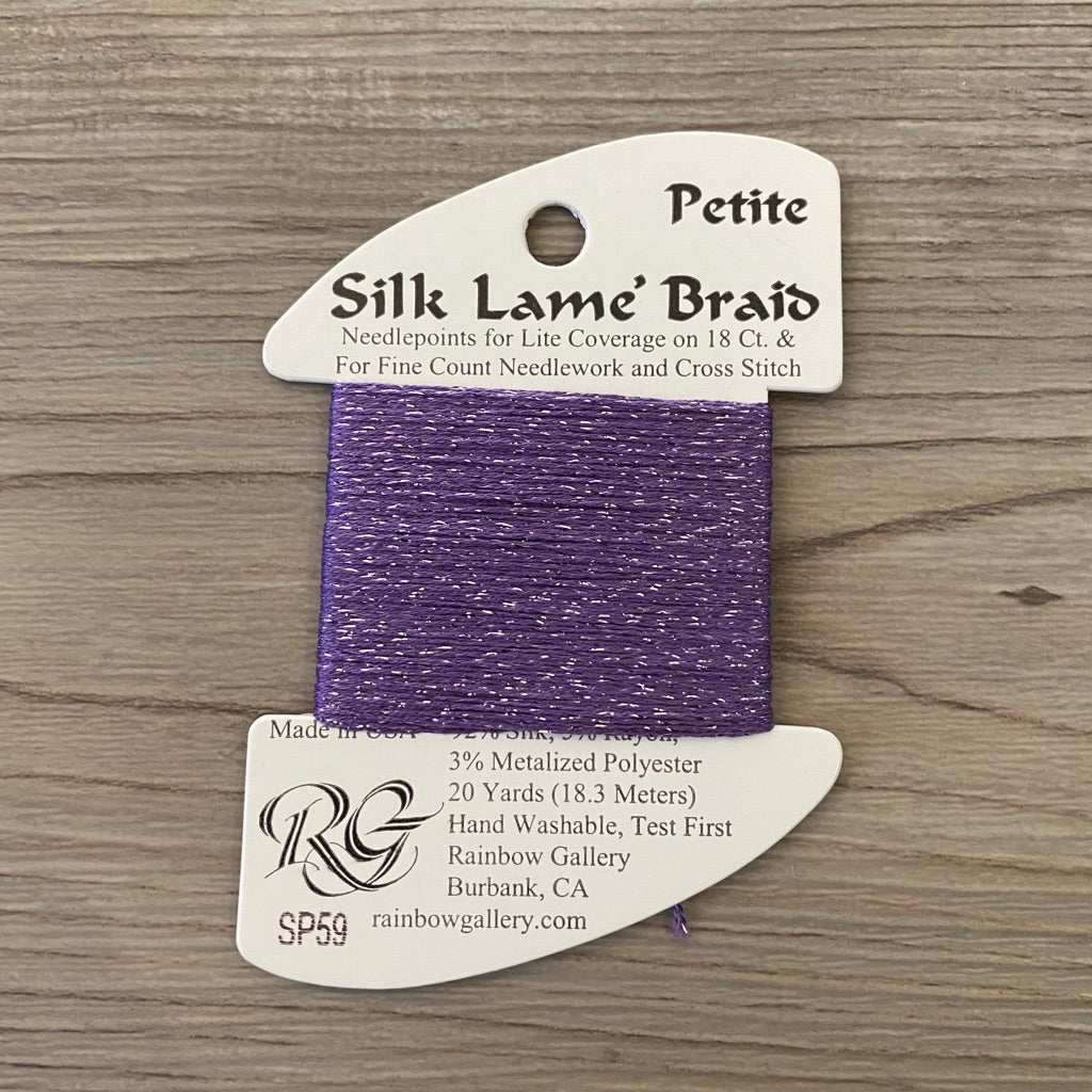 Petite Silk Lamé Braid SP59 Lilac - KC Needlepoint