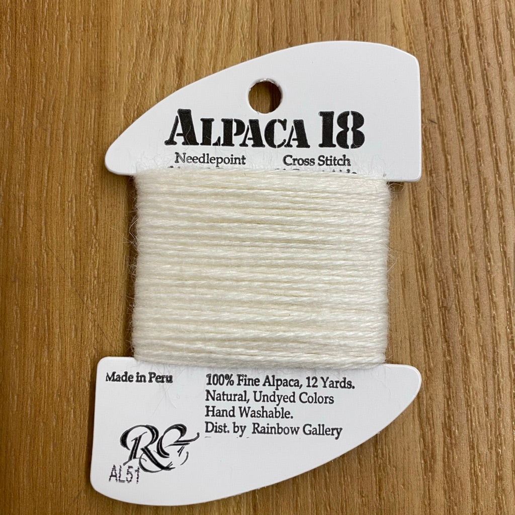 Alpaca 18 AL51 White - KC Needlepoint