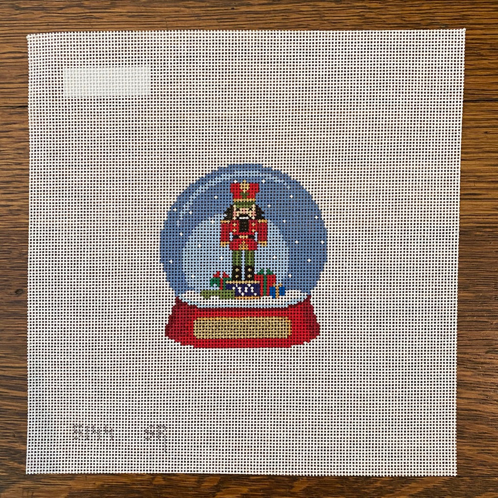 Snow Globe Nutcracker Canvas - KC Needlepoint