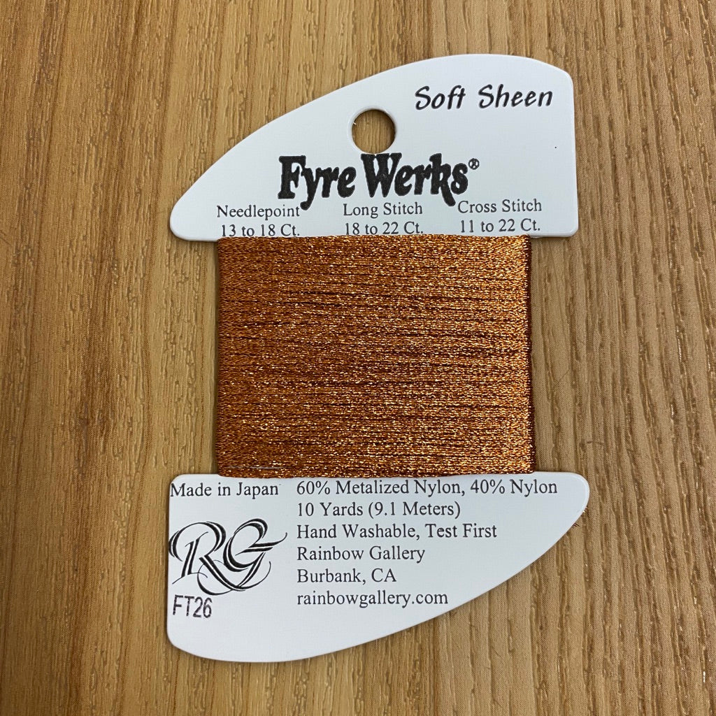Fyre Werks Soft Sheen FT26 Bronze - KC Needlepoint