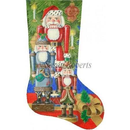 Santa Nutcrackers Stocking Canvas - KC Needlepoint