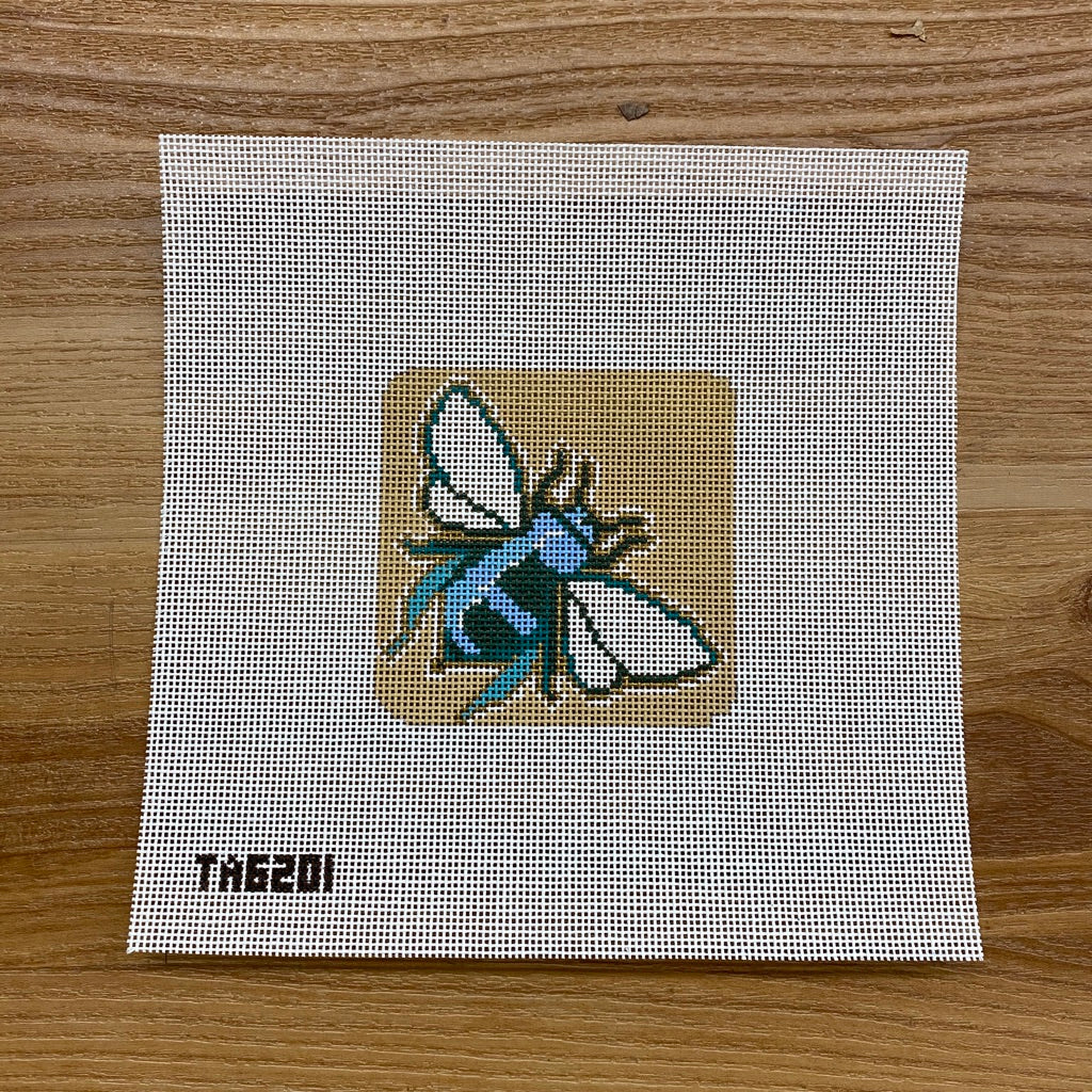 Bee Square Canvas - needlepoint