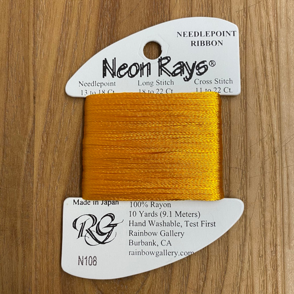 Neon Rays N108 Yellow Orange - KC Needlepoint