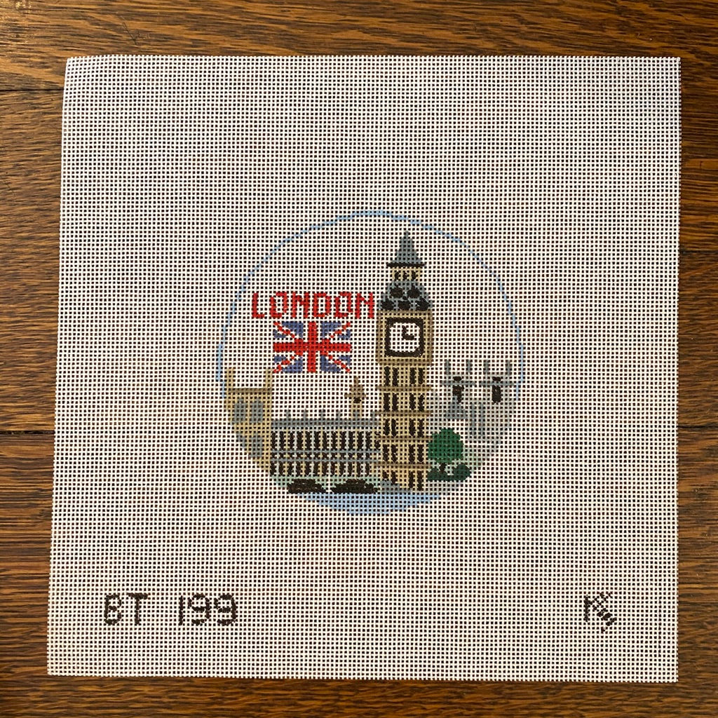 London Round Canvas - KC Needlepoint