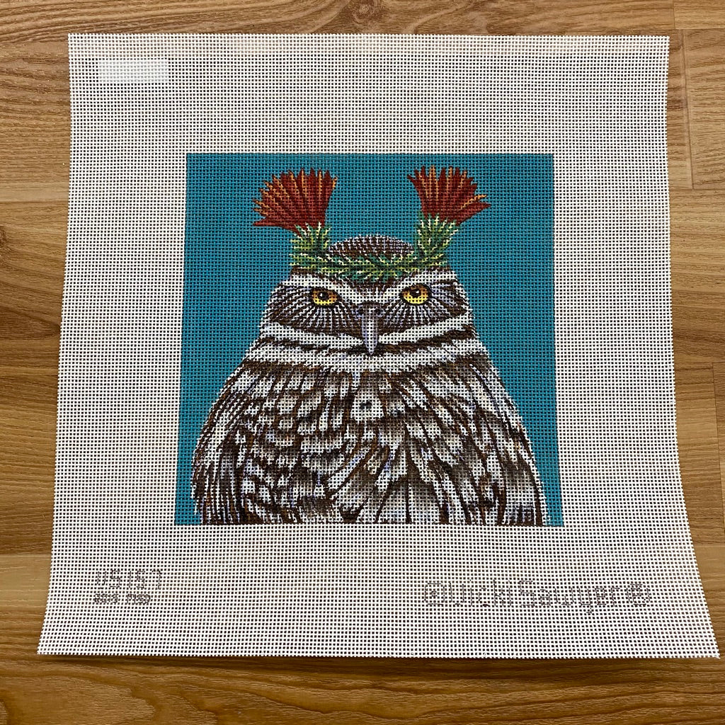 Paco Burrowing Owl Needlepoint Canvas - needlepoint