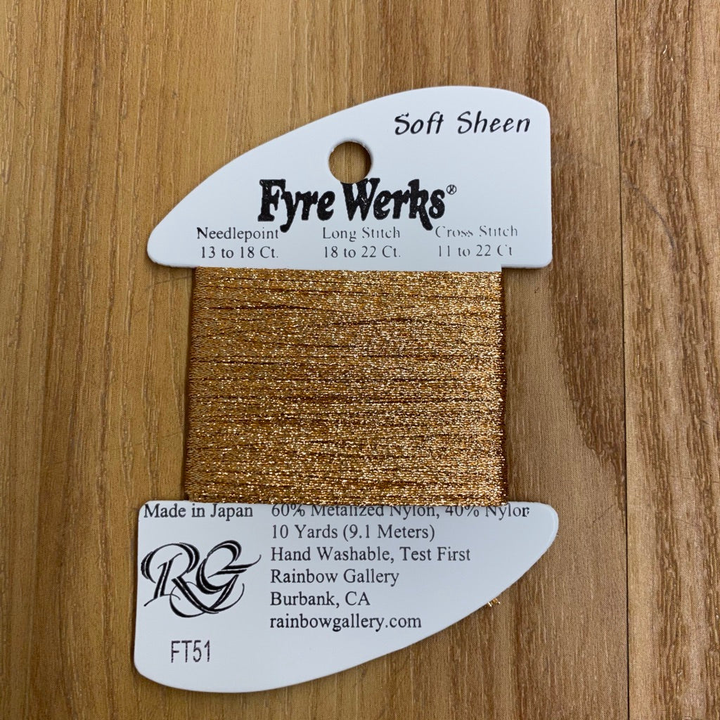 Fyre Werks Soft Sheen FT51 Copper - KC Needlepoint