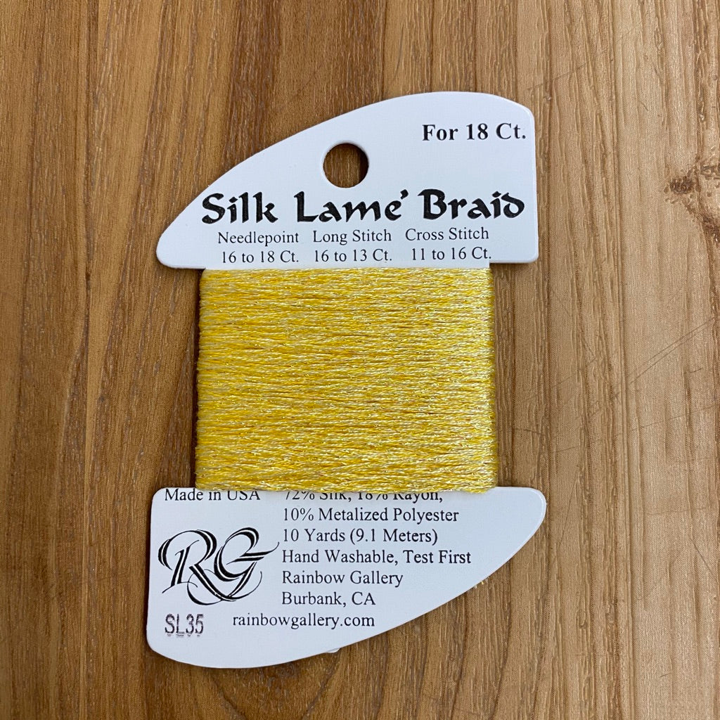 Silk Lamé Braid SL35 Buttercup - KC Needlepoint