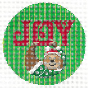 Joy Sloth Canvas - KC Needlepoint