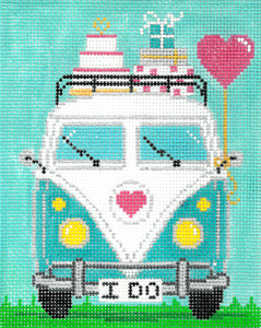 Micro Bus Wedding Canvas - KC Needlepoint