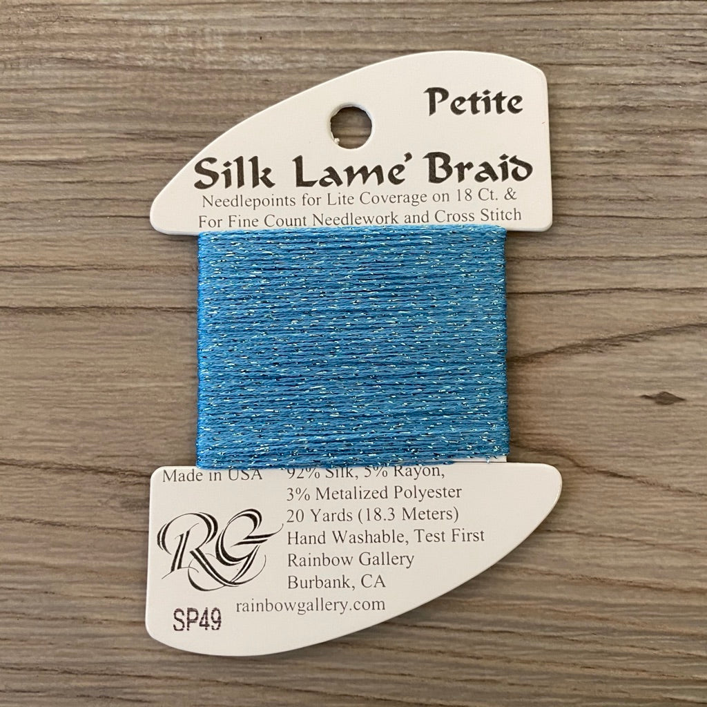 Petite Silk Lamé Braid SP49 China Blue - KC Needlepoint