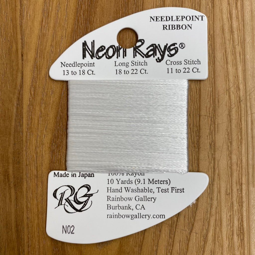 Neon Rays N02 White - KC Needlepoint