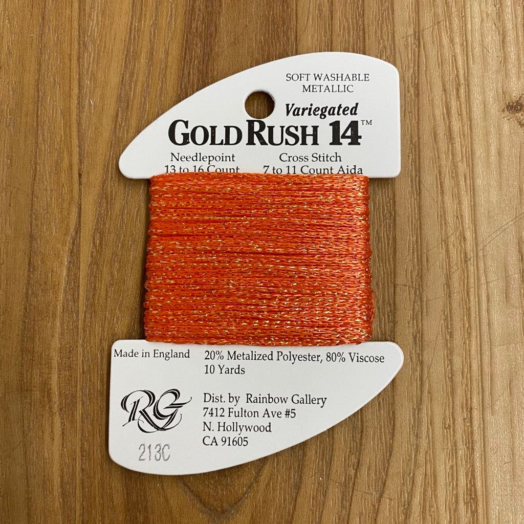 Gold Rush 14 213C Orange Shimmer - KC Needlepoint