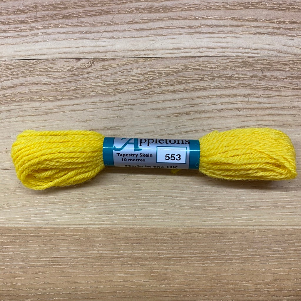Appleton Tapestry Wool 553 Bright Yellow - needlepoint